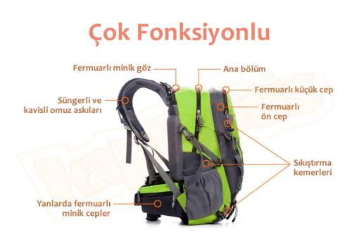 Local Lion Dağcı Sırt Çantası 30L 443 (Yeşil) - 3