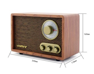 Looptone Retro Radio DSY-R08 Walnut - 4