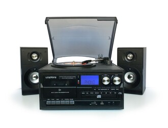 Looptone - Looptone TR-18CD Hepsi Bir Arada Hoparlörlü Pikap Kasetçalar MP3 CD Çalar Siyah