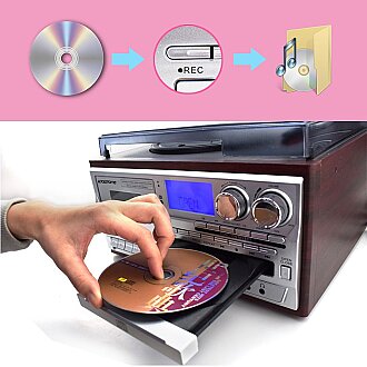 Looptone TR-18CD Hepsi Bir Arada Pikap Kasetçalar MP3 CD Çalar - DEFOLU - 5