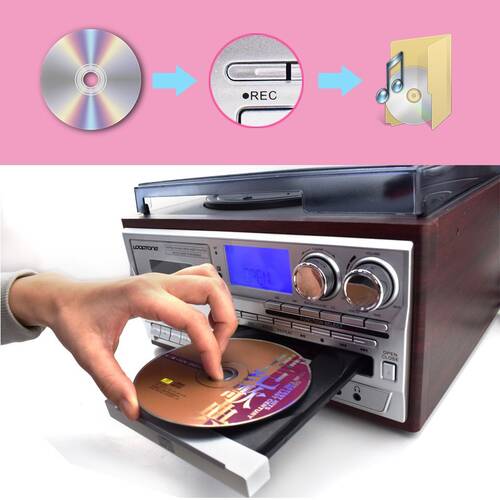 Looptone TR-18CD Hepsi Bir Arada Pikap Kasetçalar MP3 CD Çalar-DEFOLU