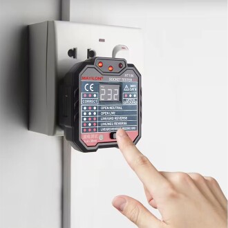 Mayilon Dijital Priz Soket Test Cihazı Voltaj Amper Ölçüm - 3