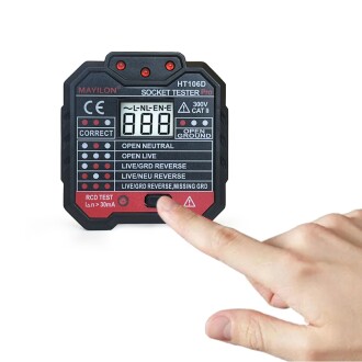 Mayilon Dijital Priz Soket Test Cihazı Voltaj Amper Ölçüm - 10