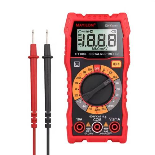 Mayilon HT108L Dijital Profesyonel Multimetre Ekran Aydınlatmalı Auto Range 600V 10A AC DC - 1
