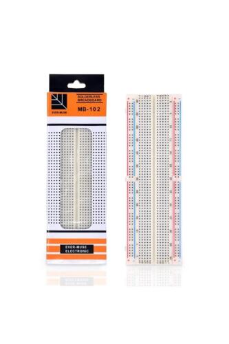 MB-102 Lehimsiz Breadboard Devre Kurulum Kartı 830 Nokta Arduino Uyumlu - 1