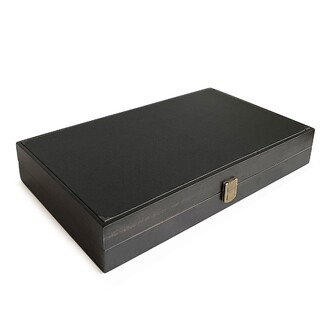 Meta Black Green Handmade Massive Wood Backgammon Set with Numerator - Thumbnail