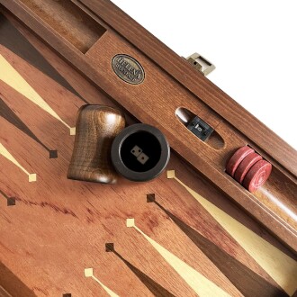 Meta Paduk Numeratörlü Masif Ahşap Tavla Kırmızı - 8