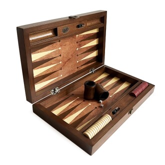 Meta Paduk Numeratörlü Masif Ahşap Tavla Kırmızı - 10