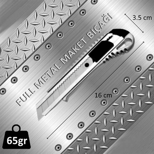 Metal Maket Bıçağı Ayarlı Falçata Tamamen Metal Gövde - 2