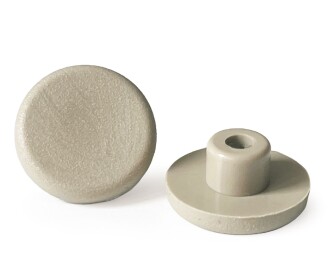 Mezmob 20MM Mobilya Ayağı 12 ADET Koruyucu Pabuç Baza Dübeli Sert Plastik Poligrit Bej - 3