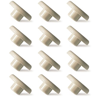 Mezmob 20MM Mobilya Ayağı 12 ADET Koruyucu Pabuç Baza Dübeli Sert Plastik Poligrit Bej - 9