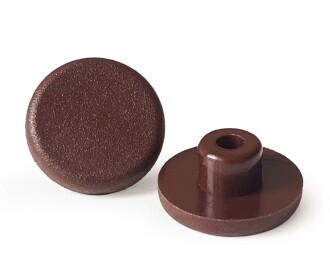 Mezmob 20MM Mobilya Ayağı 12 ADET Koruyucu Pabuç Baza Dübeli Sert Plastik Poligrit Kahverengi - 3