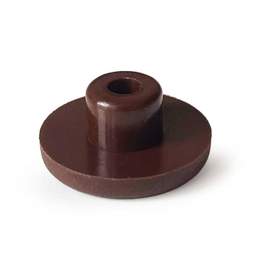 Mezmob 20MM Mobilya Ayağı 12 ADET Koruyucu Pabuç Baza Dübeli Sert Plastik Poligrit Kahverengi - 6