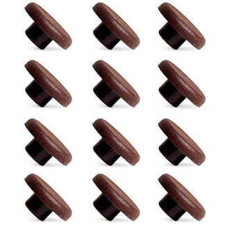 Mezmob 20MM Mobilya Ayağı 12 ADET Koruyucu Pabuç Baza Dübeli Sert Plastik Poligrit Kahverengi - 10