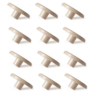 Mezmob 30MM Mobilya Ayağı 12 ADET Koruyucu Pabuç Baza Dübeli Sert Plastik Poligrit Bej - 9