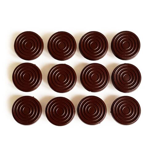 Mezmob 30MM Mobilya Ayağı 12 ADET Koruyucu Pabuç Baza Dübeli Sert Plastik Poligrit Kahverengi - 8