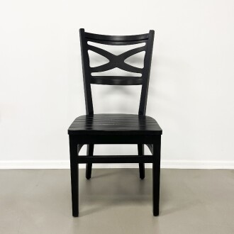 Mezmob Masif Ahşap Mutfak Sandalyesi Siyah - 5