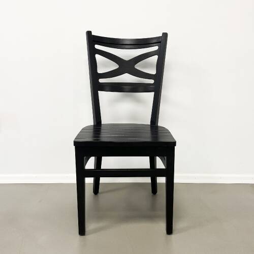 Mezmob Masif Ahşap Mutfak Sandalyesi Siyah - 5