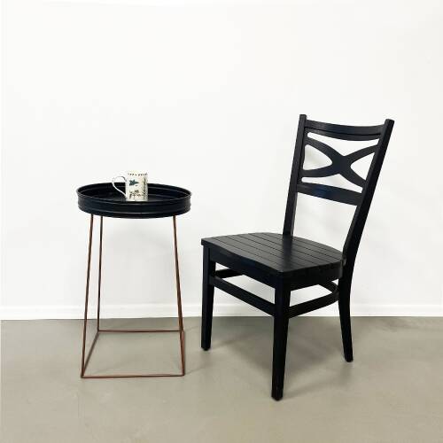 Mezmob Masif Ahşap Mutfak Sandalyesi Siyah - 6