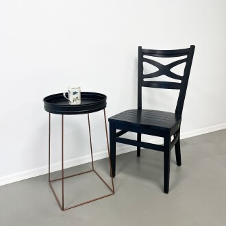 Mezmob Masif Ahşap Mutfak Sandalyesi Siyah - 7