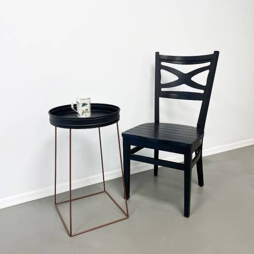 Mezmob Masif Ahşap Mutfak Sandalyesi Siyah - 7