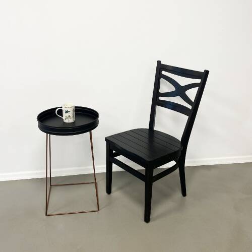 Mezmob Masif Ahşap Mutfak Sandalyesi Siyah - 8