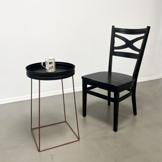 Mezmob Masif Ahşap Mutfak Sandalyesi Siyah - 9