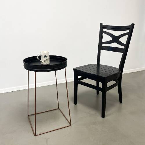 Mezmob Masif Ahşap Mutfak Sandalyesi Siyah - 9