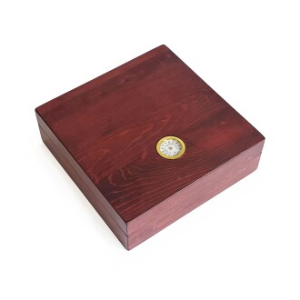 Cigar Humidor Cedar Wood 20-25 Cigars with Analog Hygrometer