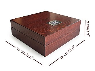 Mezmob Masif Yerli Sedir Ağacı Humidor Puro Kutusu Küçük Boy Dijital-Defolu - 4