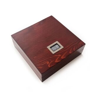 Mezmob Masif Yerli Sedir Ağacı Humidor Puro Kutusu Küçük Boy Dijital 