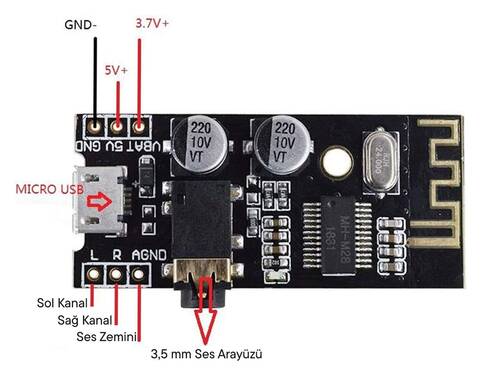 MH-MX8 Kablosuz Ses Modülü Audio Wireless Bluetooth Module