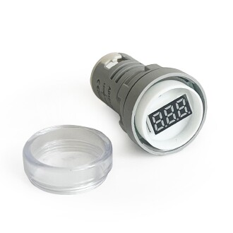 Mini Dijital Voltmetre 22MM AC 60-500V LED Beyaz Işık - 5