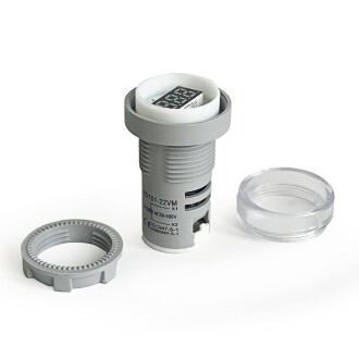 Mini Dijital Voltmetre 22MM AC 60-500V LED Beyaz Işık - 8