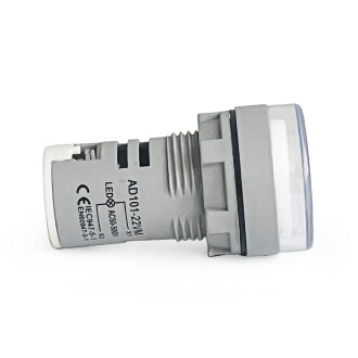 Mini Dijital Voltmetre 22MM AC 60-500V LED Beyaz Işık - 10