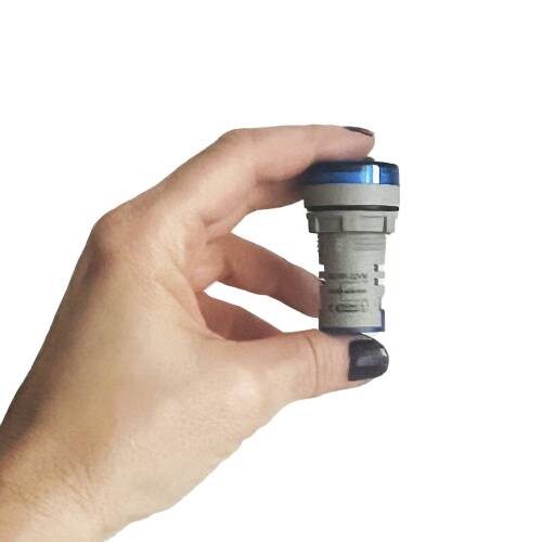 Mini Dijital Voltmetre 22MM AC 60-500V LED Mavi Işık - 4