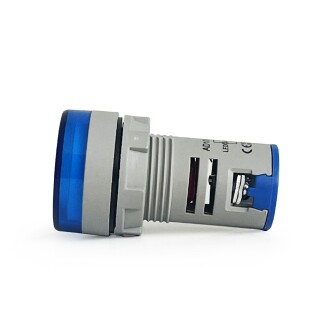 Mini Dijital Voltmetre 22MM AC 60-500V LED Mavi Işık - 7