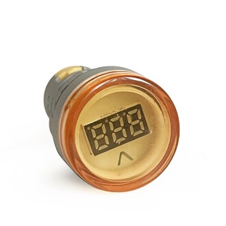 Mini Dijital Voltmetre 22MM AC 60-500V LED Sarı Işık - 3