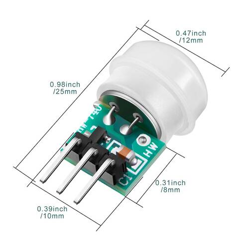 Mini PIR Dedektörü Sensör AM312