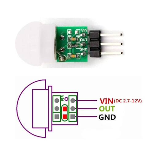 Mini PIR Dedektörü Sensör AM312 - 3