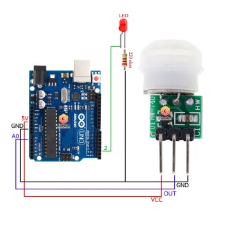 Mini PIR Dedektörü Sensör AM312 - 10