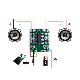 Minyatür Dijital Güç Amplikatör Devresi 2*3W Class D PAM8403 Power Amplifier Board 2.5~5V - Thumbnail