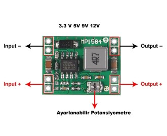MP1584EN DC-DC 3A Ayarlanabilir Güç Voltaj Düşürücü - 5