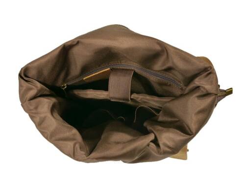 Muchuan 9120 Kanvas Deri Retro Sırt Çantası Kahverengi - 4