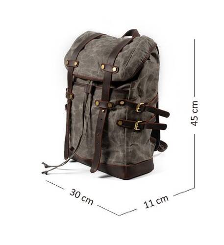 Muchuan 9159X Kanvas Günlük Sırt Çantası Füme