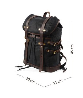 Muchuan 9159X Kanvas Günlük Sırt Çantası Siyah - 3