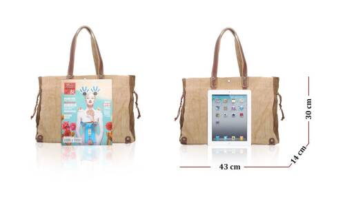 Muchuan Batik Kanvas Postacı Çanta Haki - 5