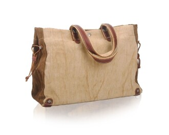 Muchuan Tie-Dye Canvas Messenger Bag Khaki