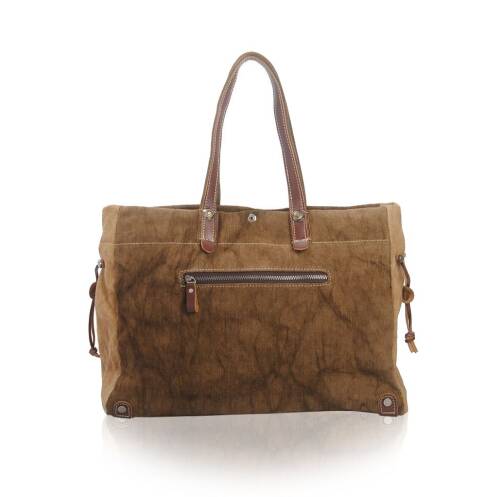 Muchuan Batik Kanvas Postacı Çanta Kahverengi - 2