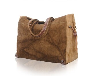 Muchuan Batik Kanvas Postacı Çanta Kahverengi - 5